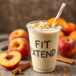 Peach Cobbler Vegan Protein Smoothie